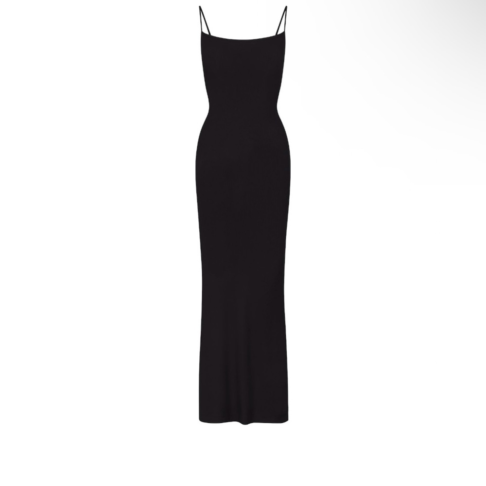 NWT PETITE LONG SLIP DRESS size XXSP onyx color
